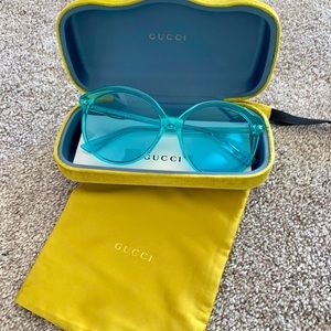 Gucci Blue Acetate Sunglasses GG0257SA